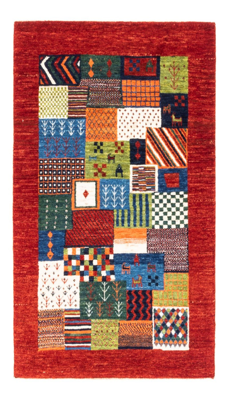 Alfombra Gabbeh - Loribaft Persa - Real - 131 x 81 cm - multicolor