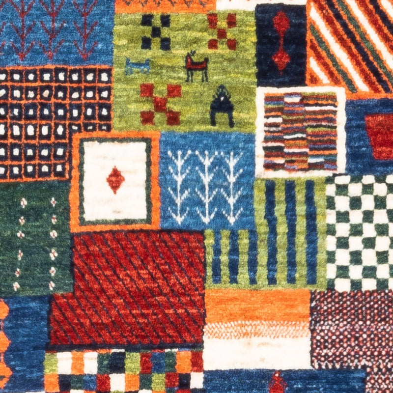 Alfombra Gabbeh - Loribaft Persa - Real - 131 x 81 cm - multicolor