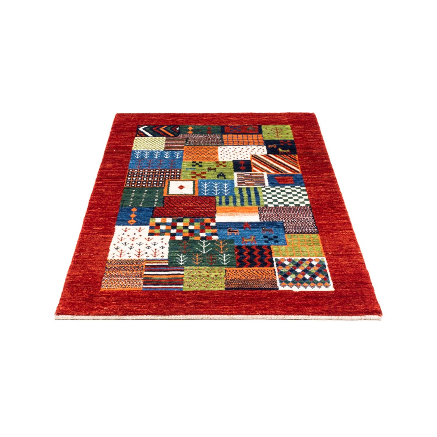 Alfombra Gabbeh - Loribaft Persa - Real - 131 x 81 cm - multicolor