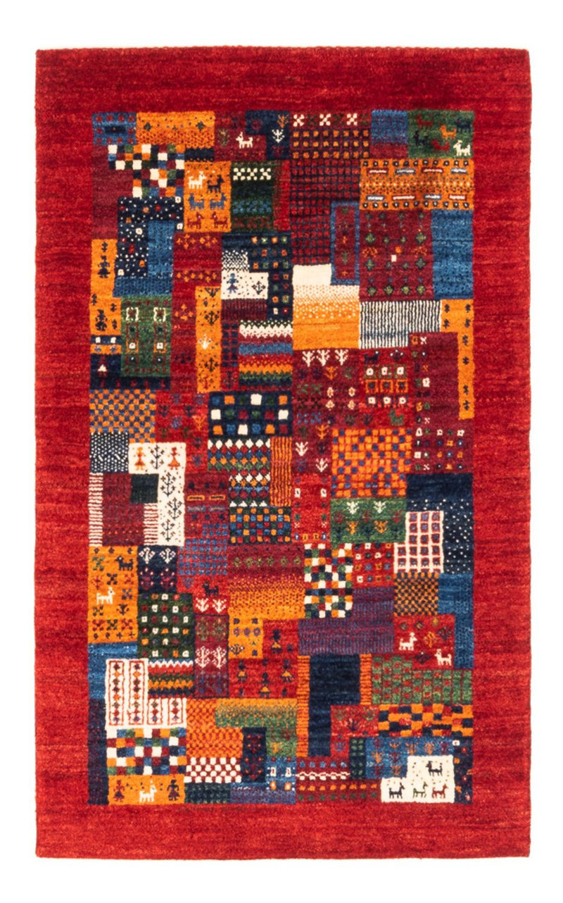 Alfombra Gabbeh - Loribaft Persa - Real - 130 x 83 cm - multicolor