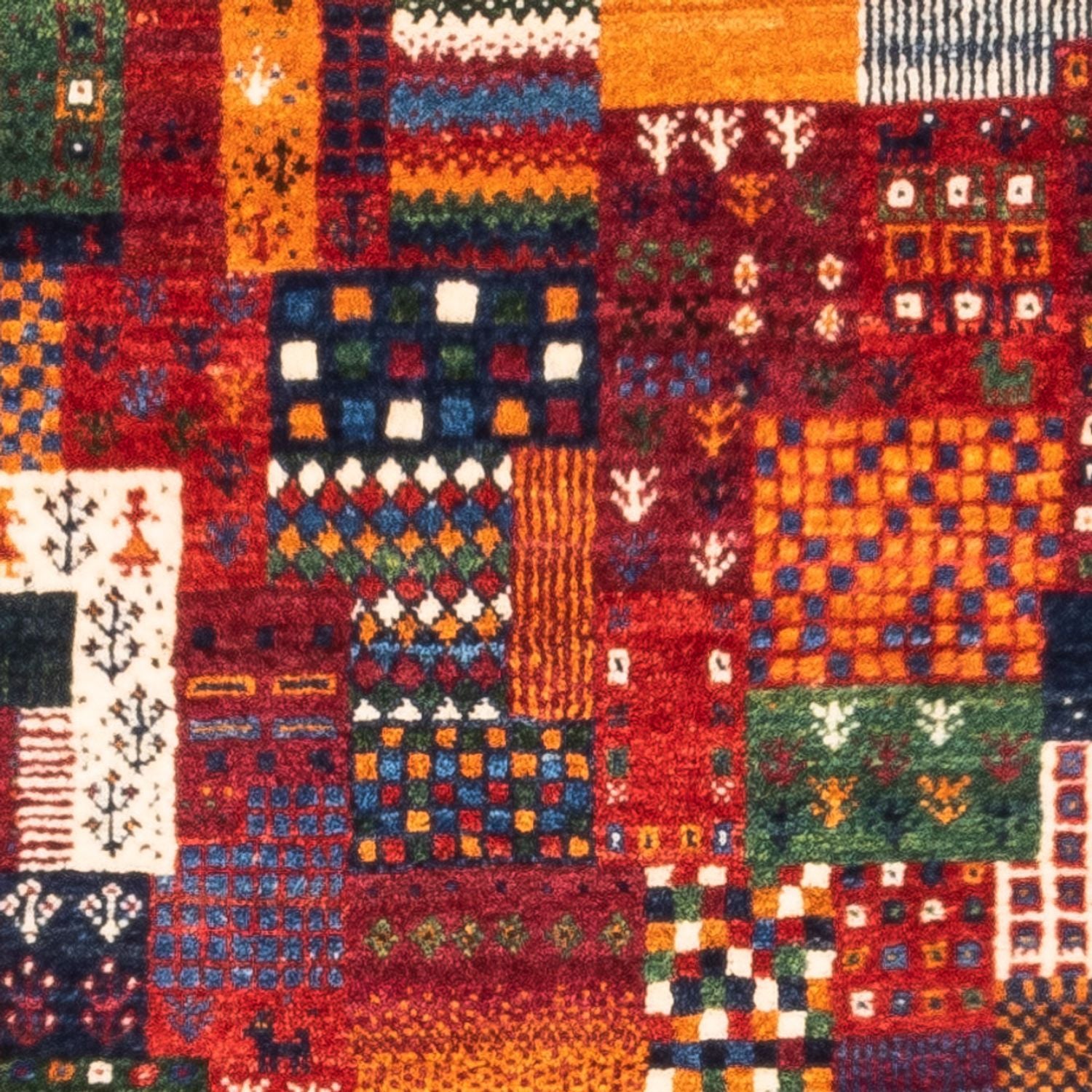 Alfombra Gabbeh - Loribaft Persa - Real - 130 x 83 cm - multicolor