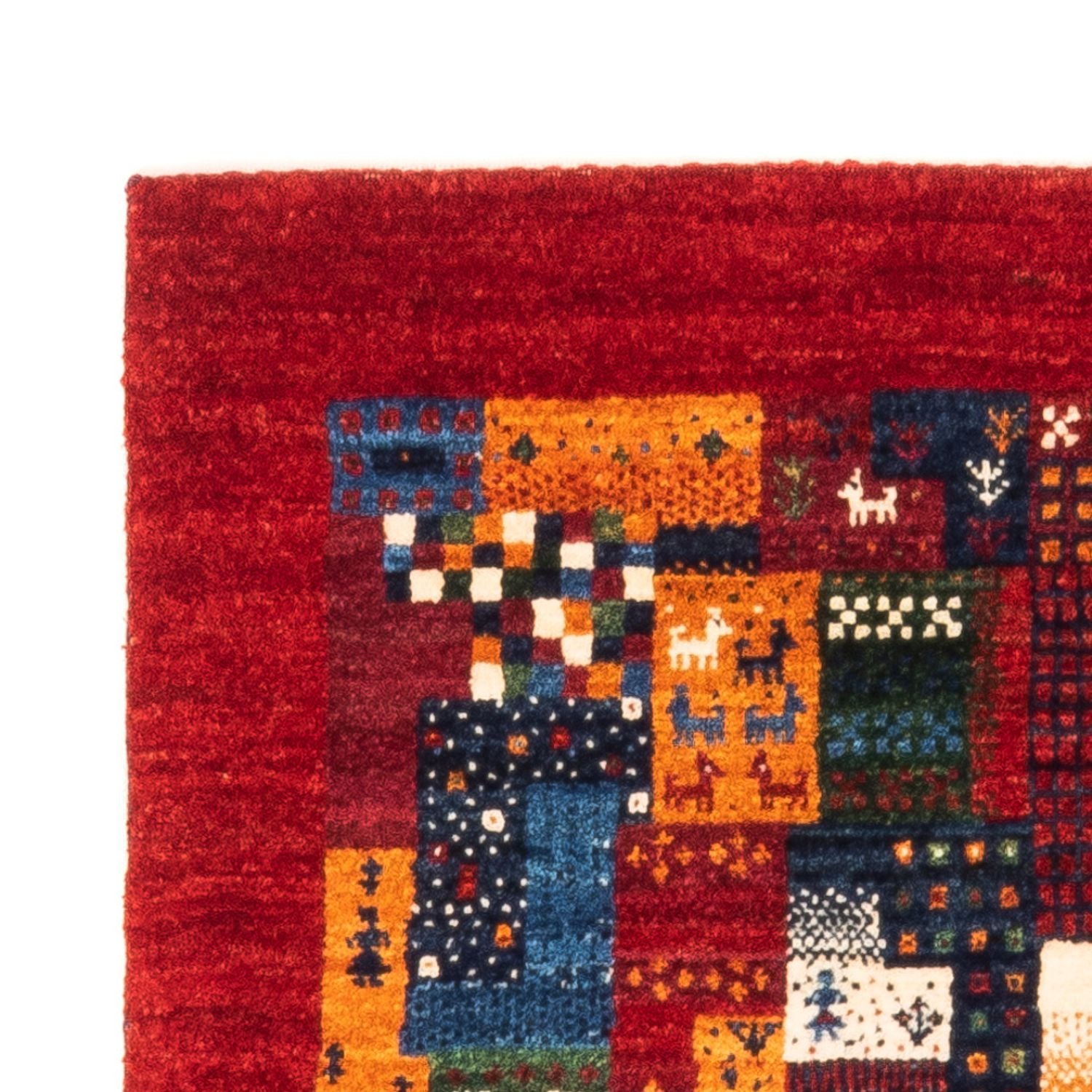 Alfombra Gabbeh - Loribaft Persa - Real - 130 x 83 cm - multicolor