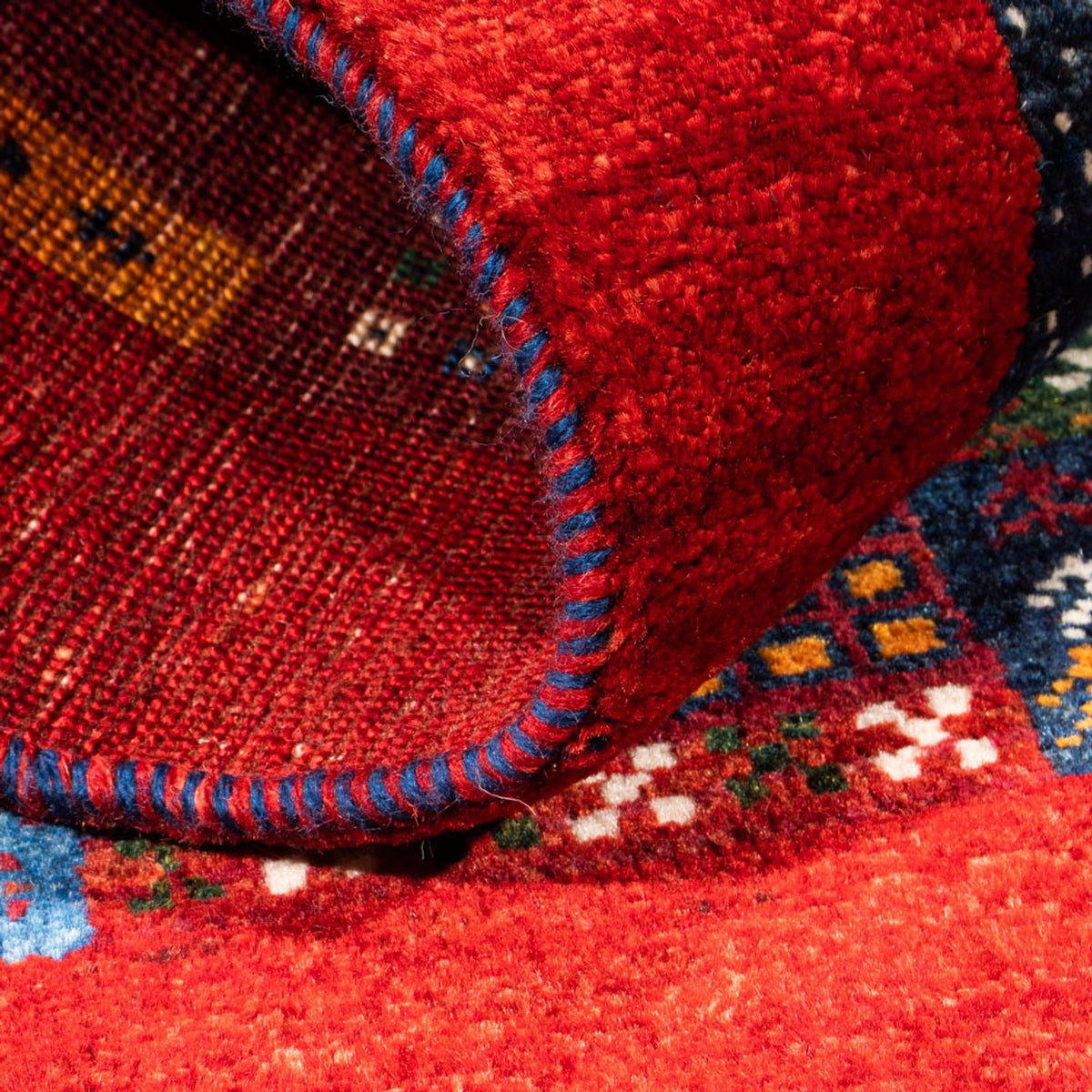 Alfombra Gabbeh - Loribaft Persa - Real - 130 x 83 cm - multicolor