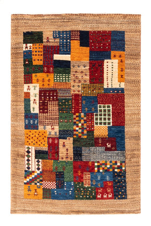 Alfombra Gabbeh - Loribaft Persa - Real - 123 x 82 cm - multicolor
