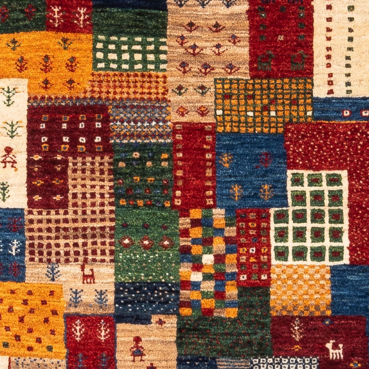 Alfombra Gabbeh - Loribaft Persa - Real - 123 x 82 cm - multicolor