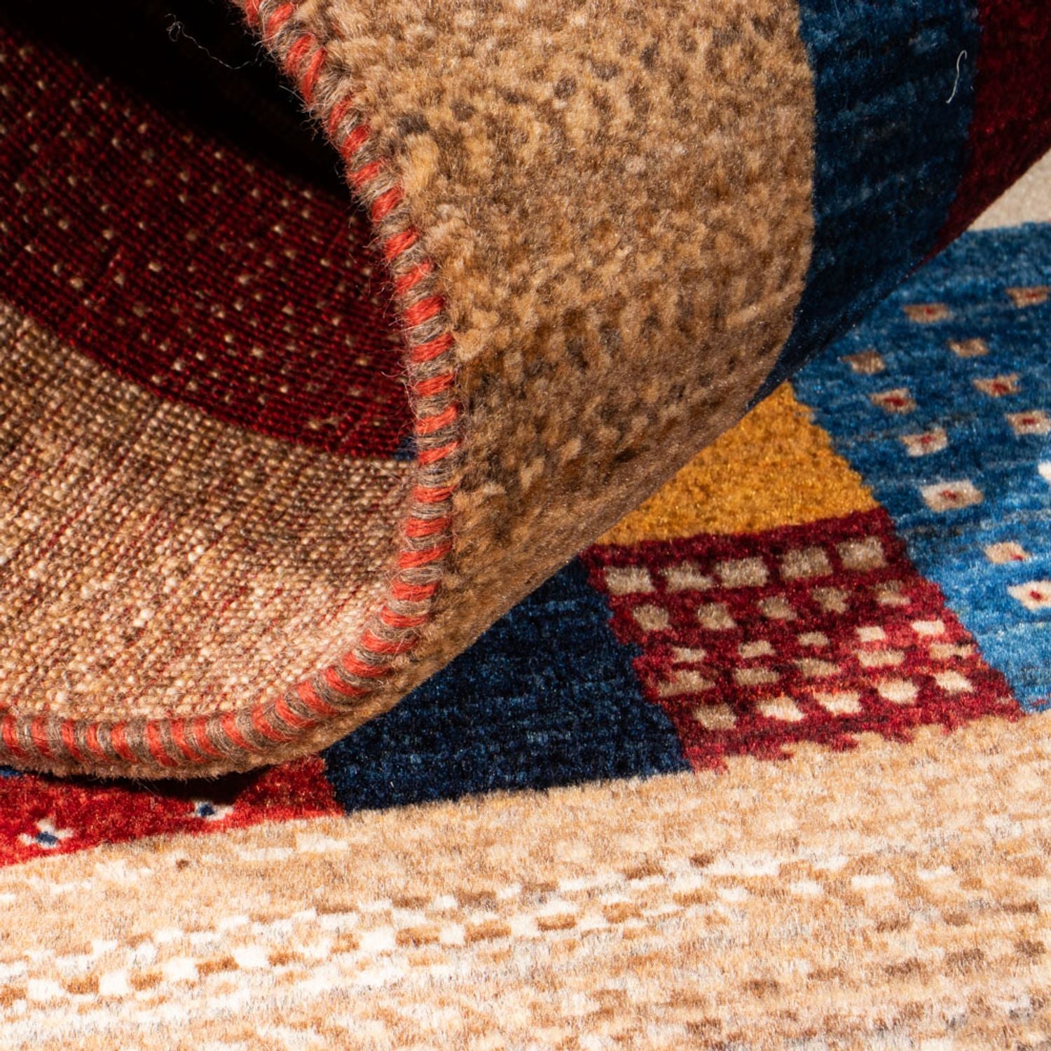 Alfombra Gabbeh - Loribaft Persa - Real - 123 x 82 cm - multicolor