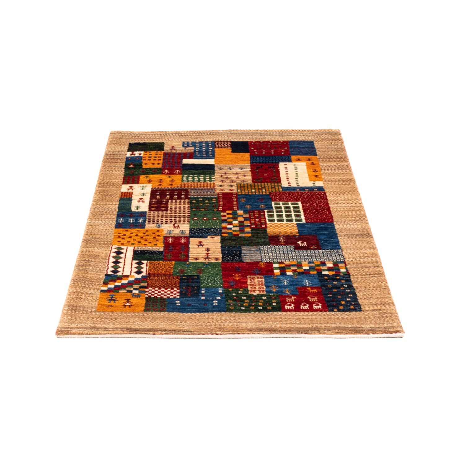 Alfombra Gabbeh - Loribaft Persa - Real - 123 x 82 cm - multicolor