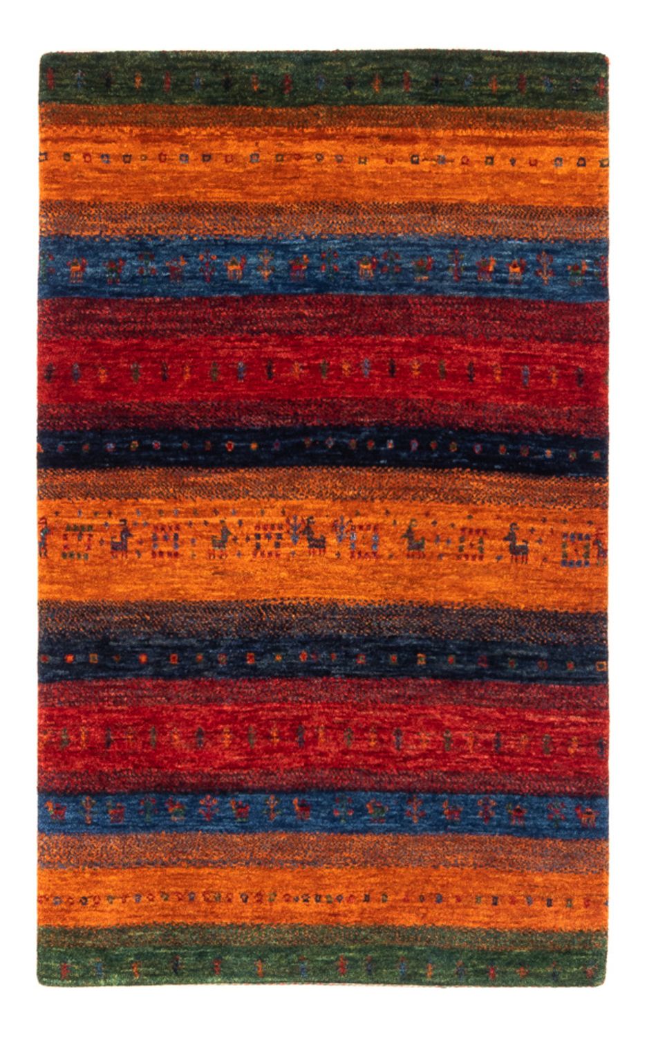 Alfombra Gabbeh - Loribaft Persa - Real - 137 x 86 cm - multicolor
