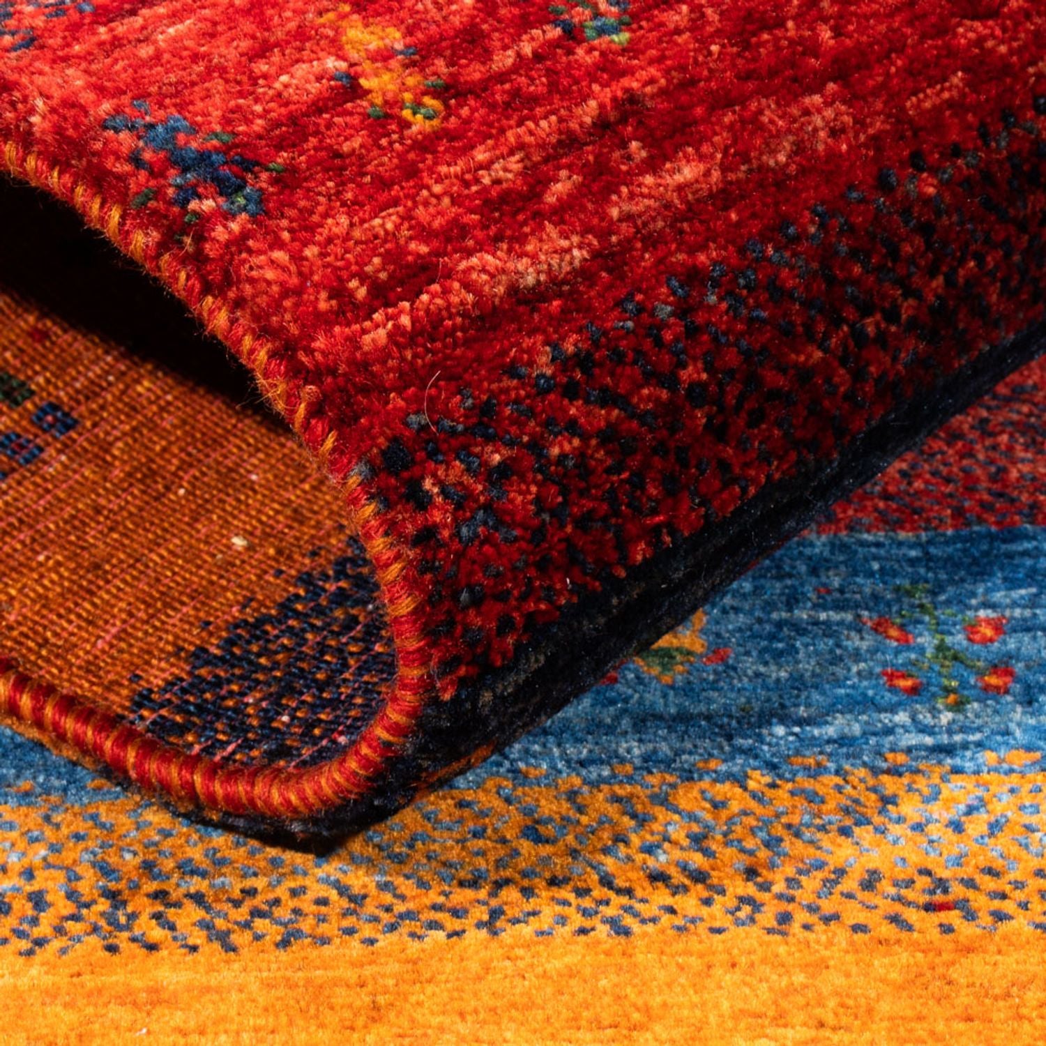 Alfombra Gabbeh - Loribaft Persa - Real - 137 x 86 cm - multicolor