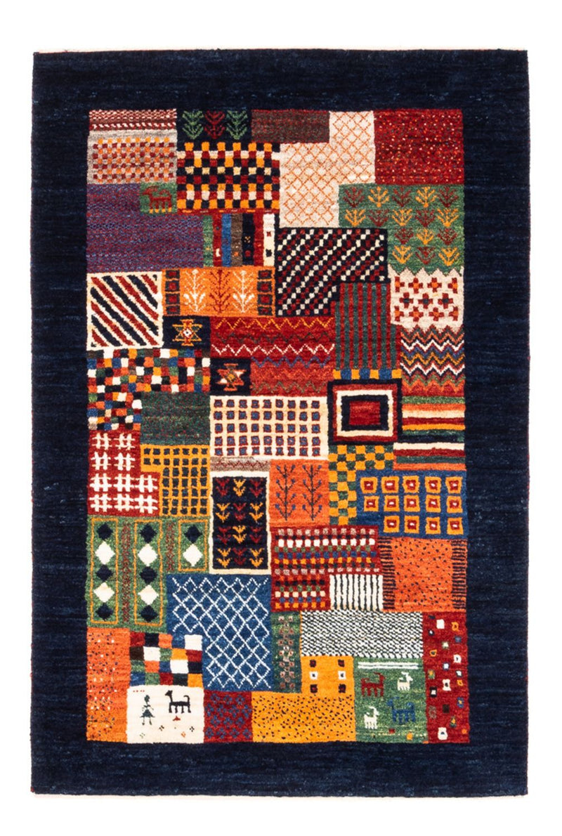 Alfombra Gabbeh - Loribaft Persa - Real - 123 x 84 cm - multicolor