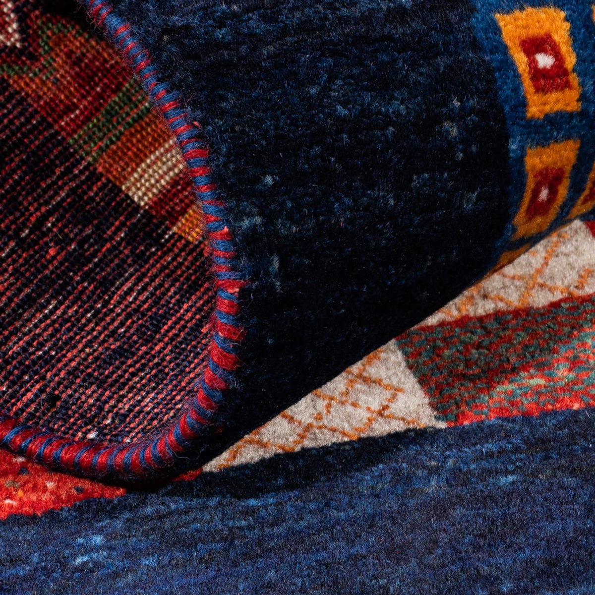 Alfombra Gabbeh - Loribaft Persa - Real - 123 x 84 cm - multicolor