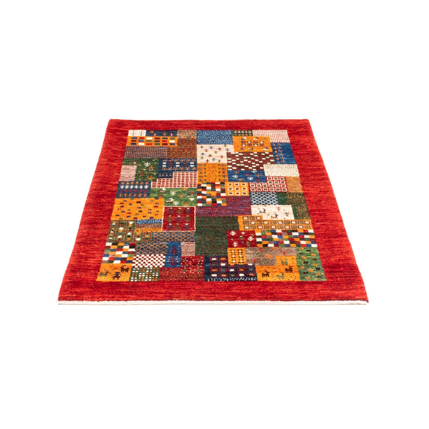 Alfombra Gabbeh - Loribaft Persa - Real - 126 x 86 cm - multicolor