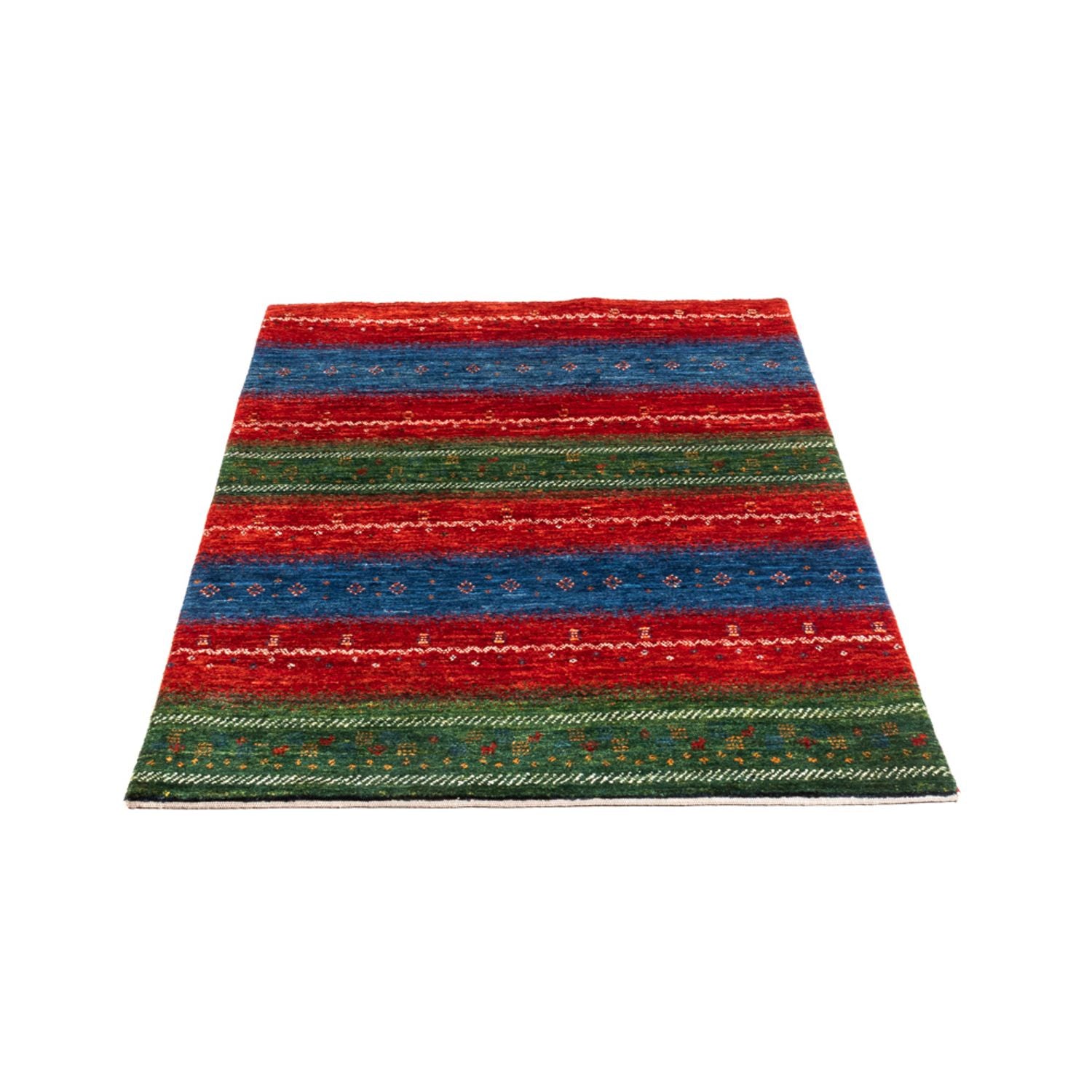 Alfombra Gabbeh - Loribaft Persa - Real - 140 x 85 cm - multicolor