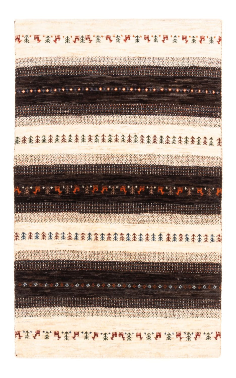 Alfombra Gabbeh - Loribaft Persa - Real - 128 x 81 cm - gris