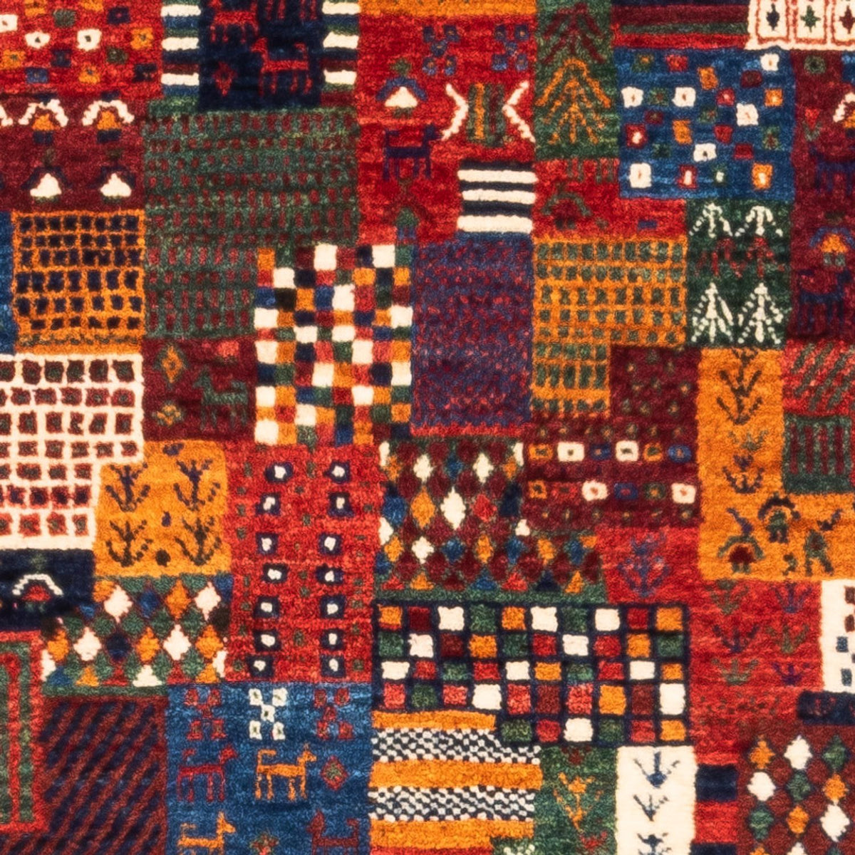 Alfombra Gabbeh - Loribaft Persa - Real - 134 x 82 cm - multicolor