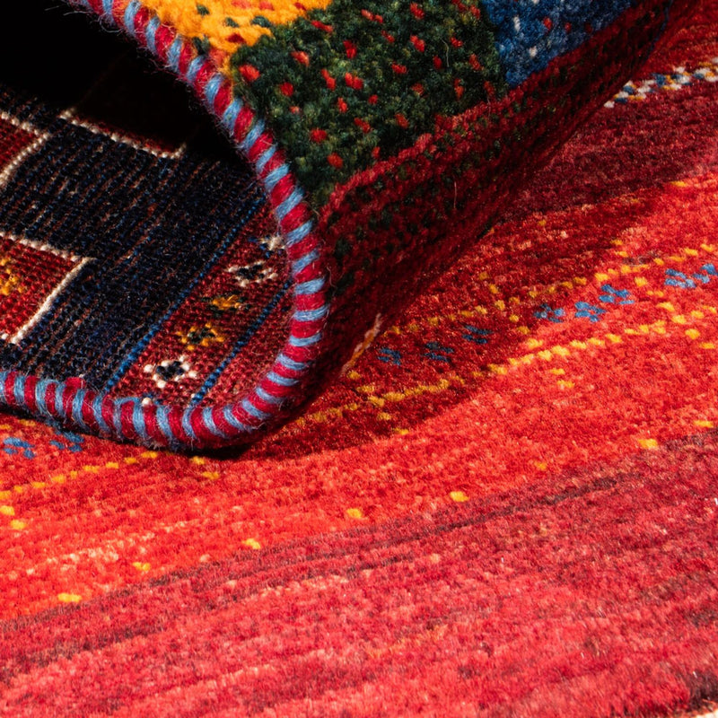 Alfombra Gabbeh - Loribaft Persa - Real - 121 x 81 cm - multicolor