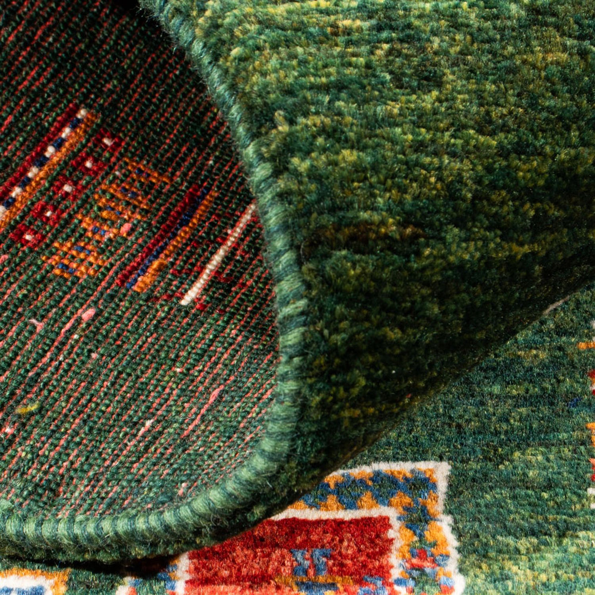 Alfombra Gabbeh - Loribaft Persa - Real - 135 x 83 cm - multicolor