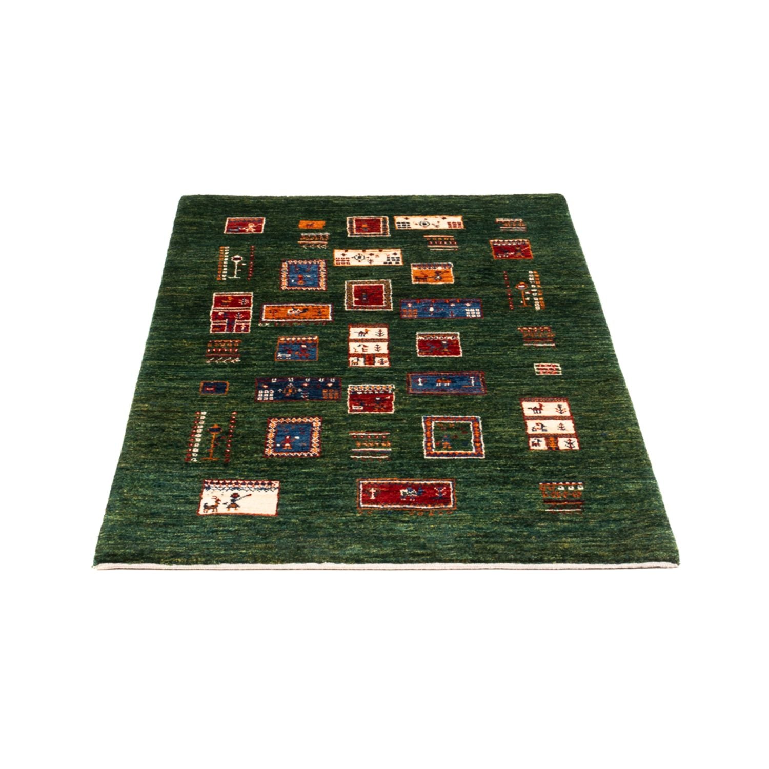 Alfombra Gabbeh - Loribaft Persa - Real - 135 x 83 cm - multicolor