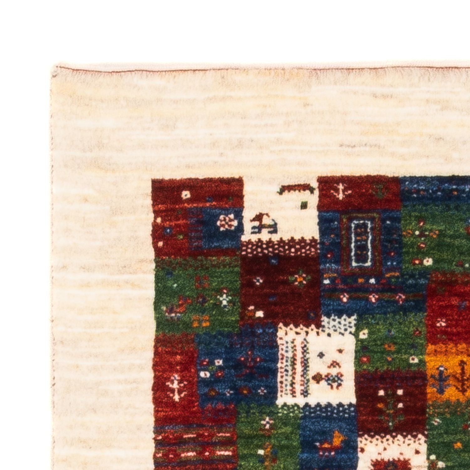 Alfombra Gabbeh - Loribaft Persa - Real - 125 x 83 cm - multicolor