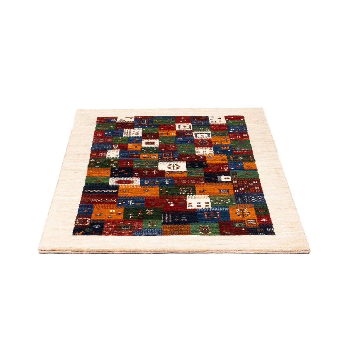 Alfombra Gabbeh - Loribaft Persa - Real - 125 x 83 cm - multicolor
