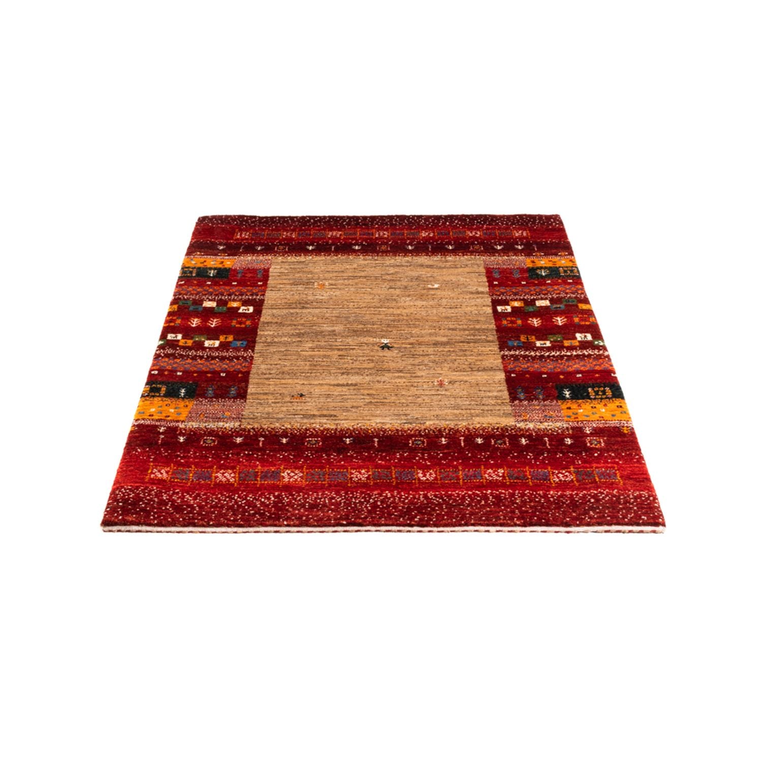 Alfombra Gabbeh - Loribaft Persa - Real - 134 x 92 cm - multicolor