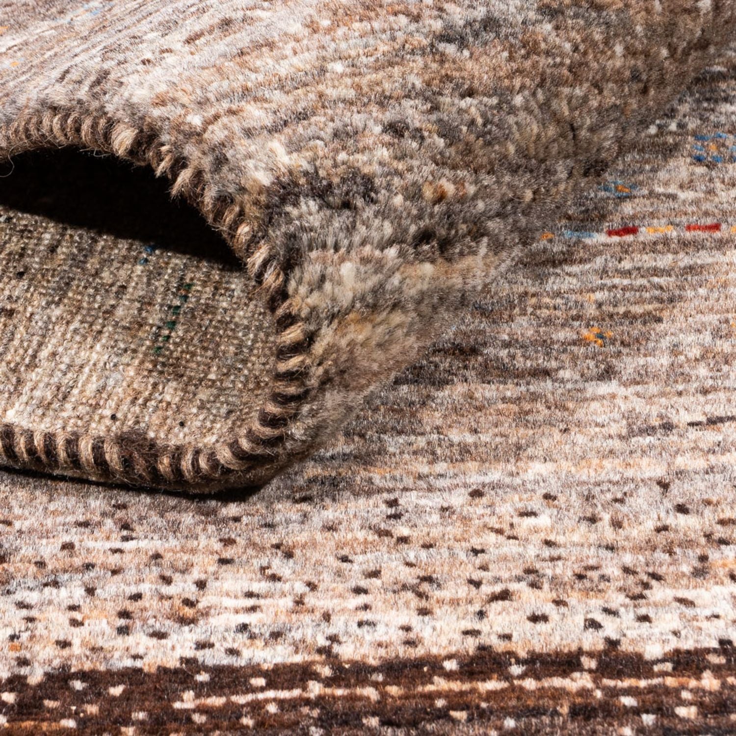 Alfombra Gabbeh - Loribaft Persa - 195 x 134 cm - gris