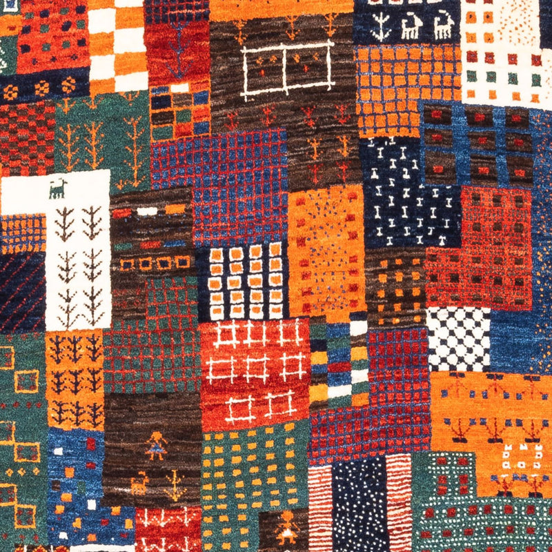 Alfombra Gabbeh - Loribaft Persa - Real - 143 x 101 cm - multicolor