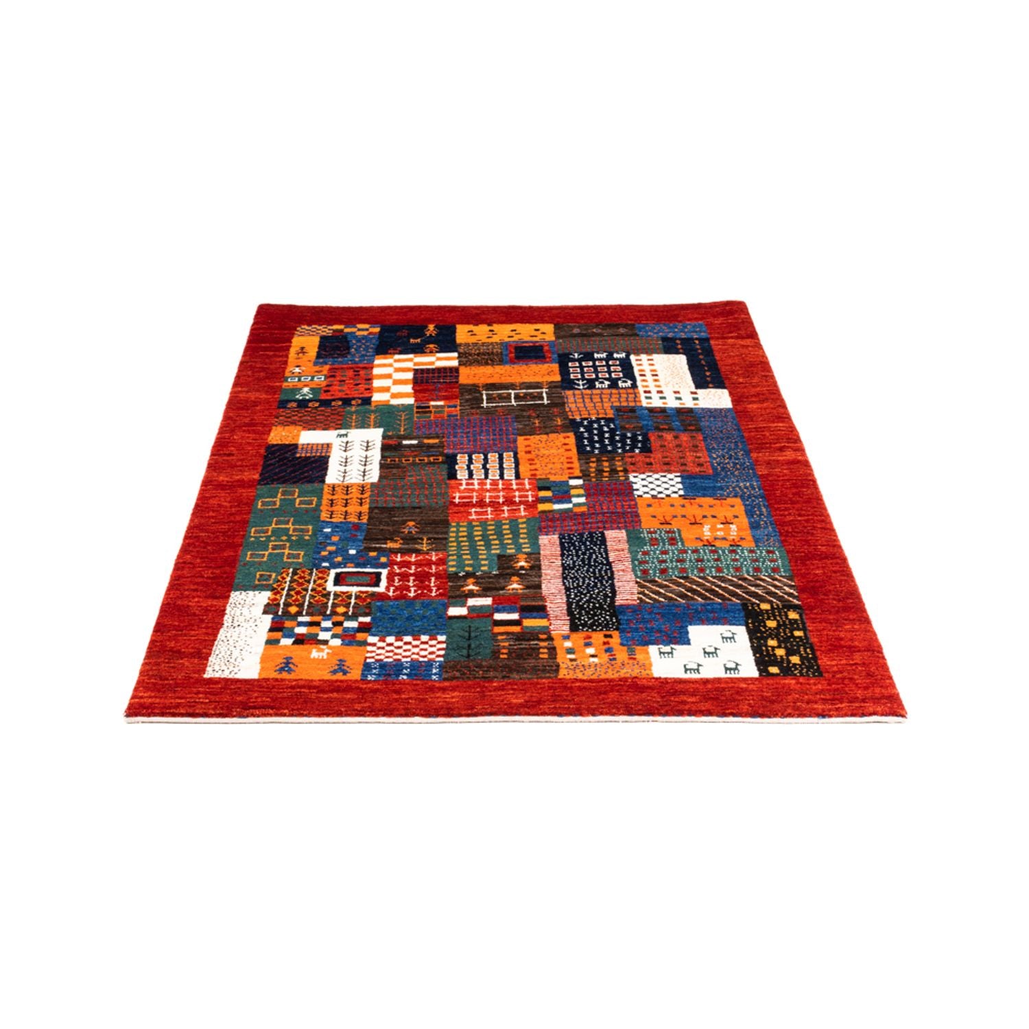 Alfombra Gabbeh - Loribaft Persa - Real - 143 x 101 cm - multicolor