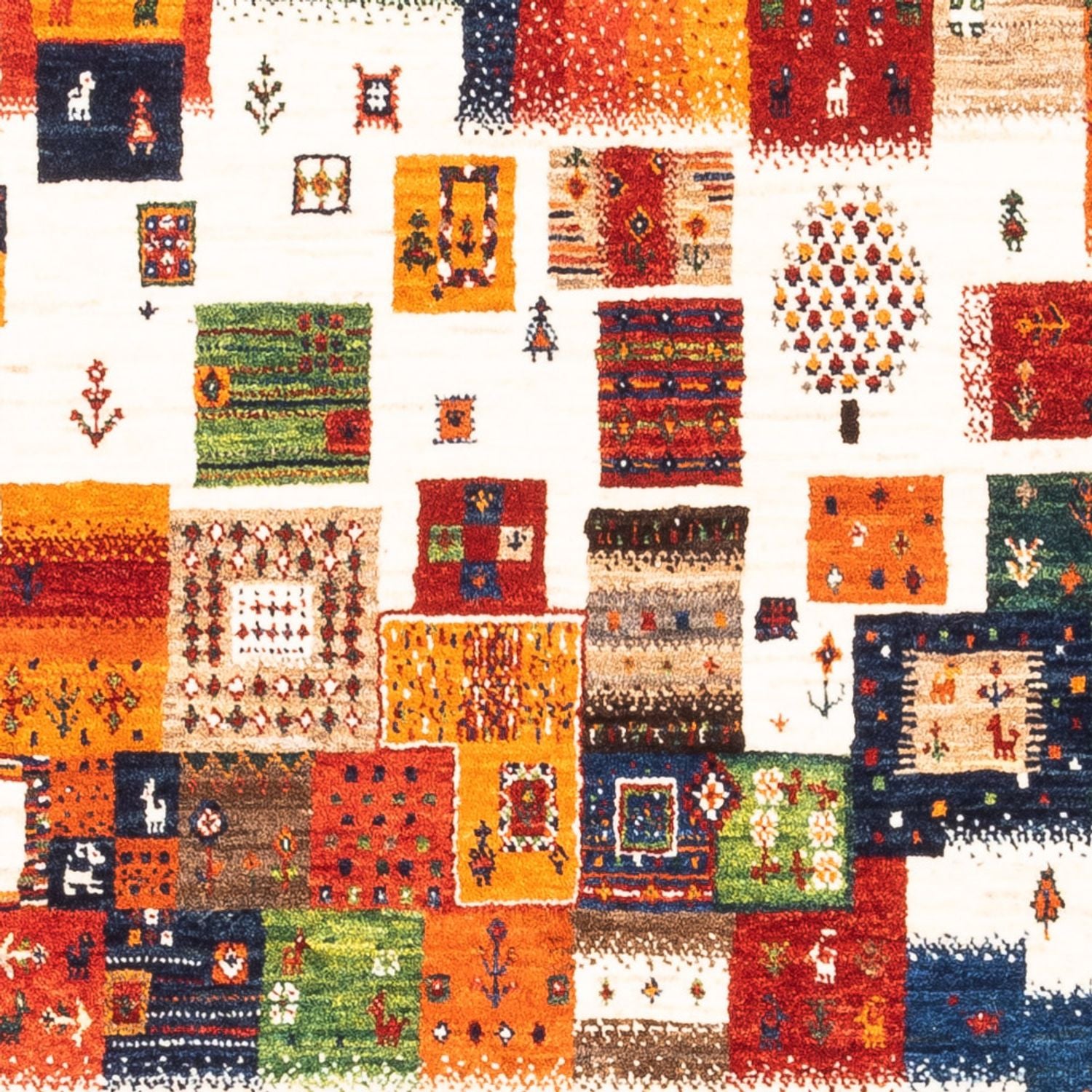 Alfombra Gabbeh - Loribaft Persa - Real - 151 x 95 cm - multicolor