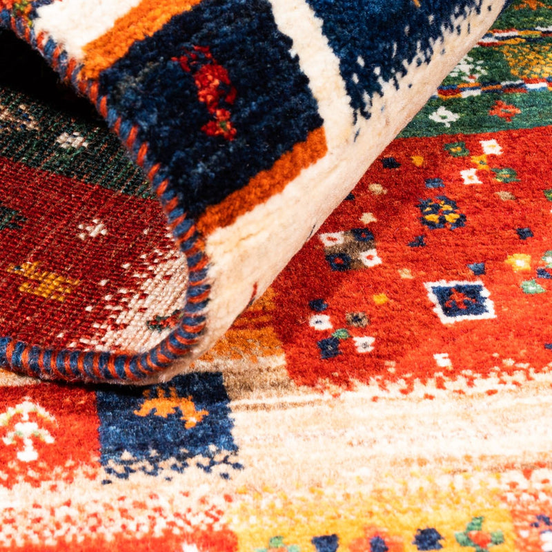 Alfombra Gabbeh - Loribaft Persa - Real - 151 x 95 cm - multicolor