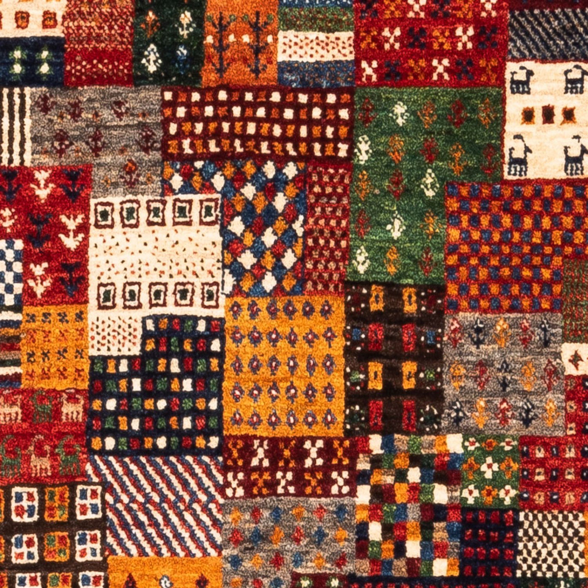 Alfombra Gabbeh - Loribaft Persa - Real - 145 x 90 cm - multicolor