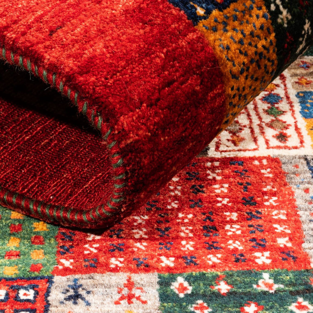 Alfombra Gabbeh - Loribaft Persa - Real - 145 x 90 cm - multicolor