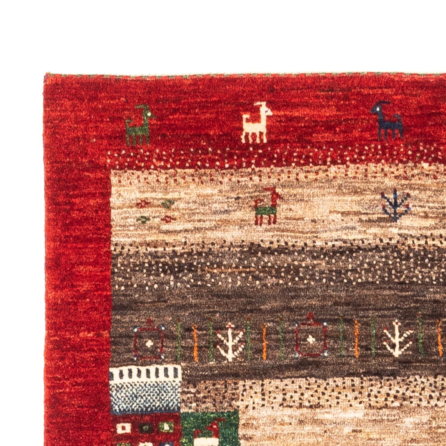 Alfombra Gabbeh - Loribaft Persa - Real - 147 x 86 cm - multicolor