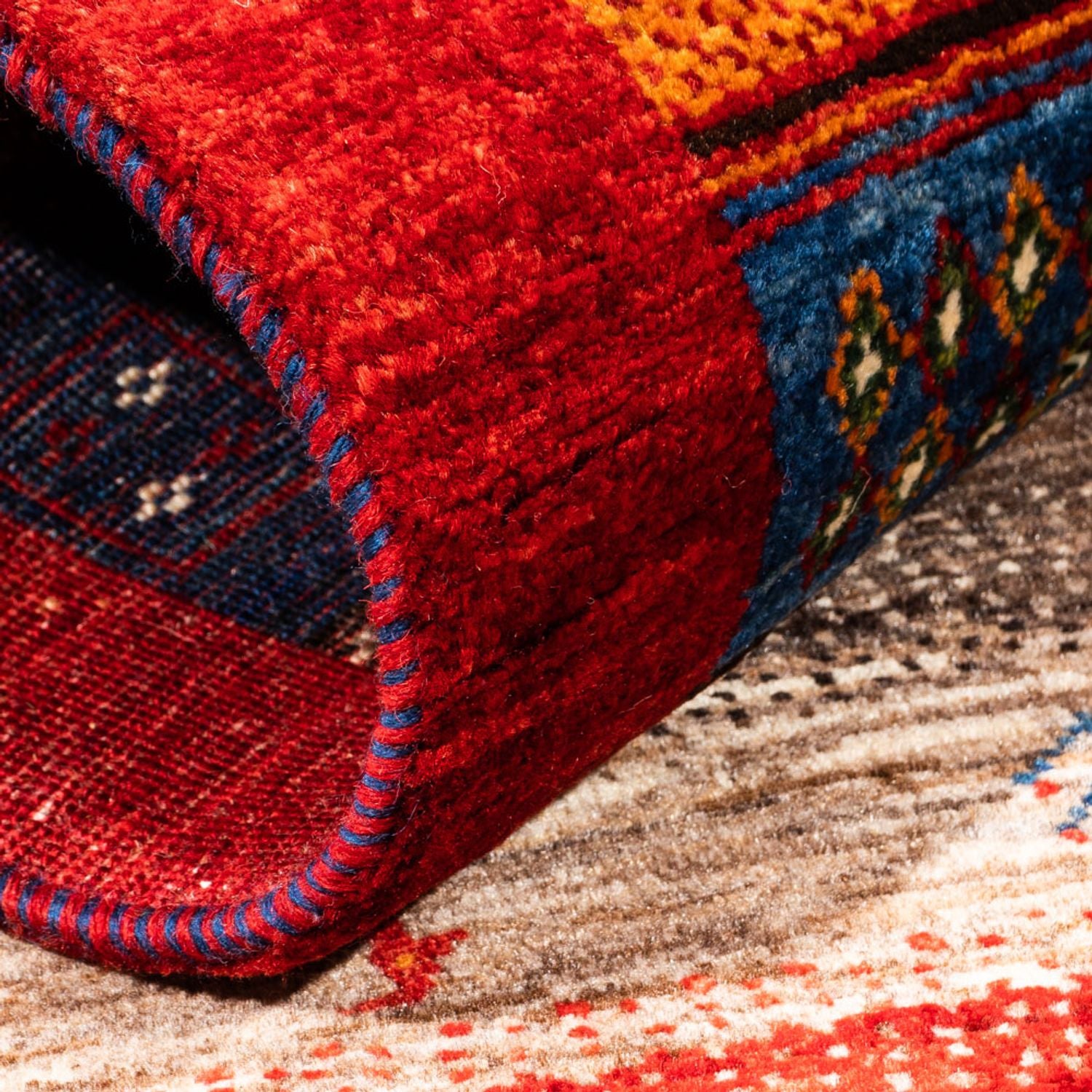 Alfombra Gabbeh - Loribaft Persa - Real - 147 x 86 cm - multicolor