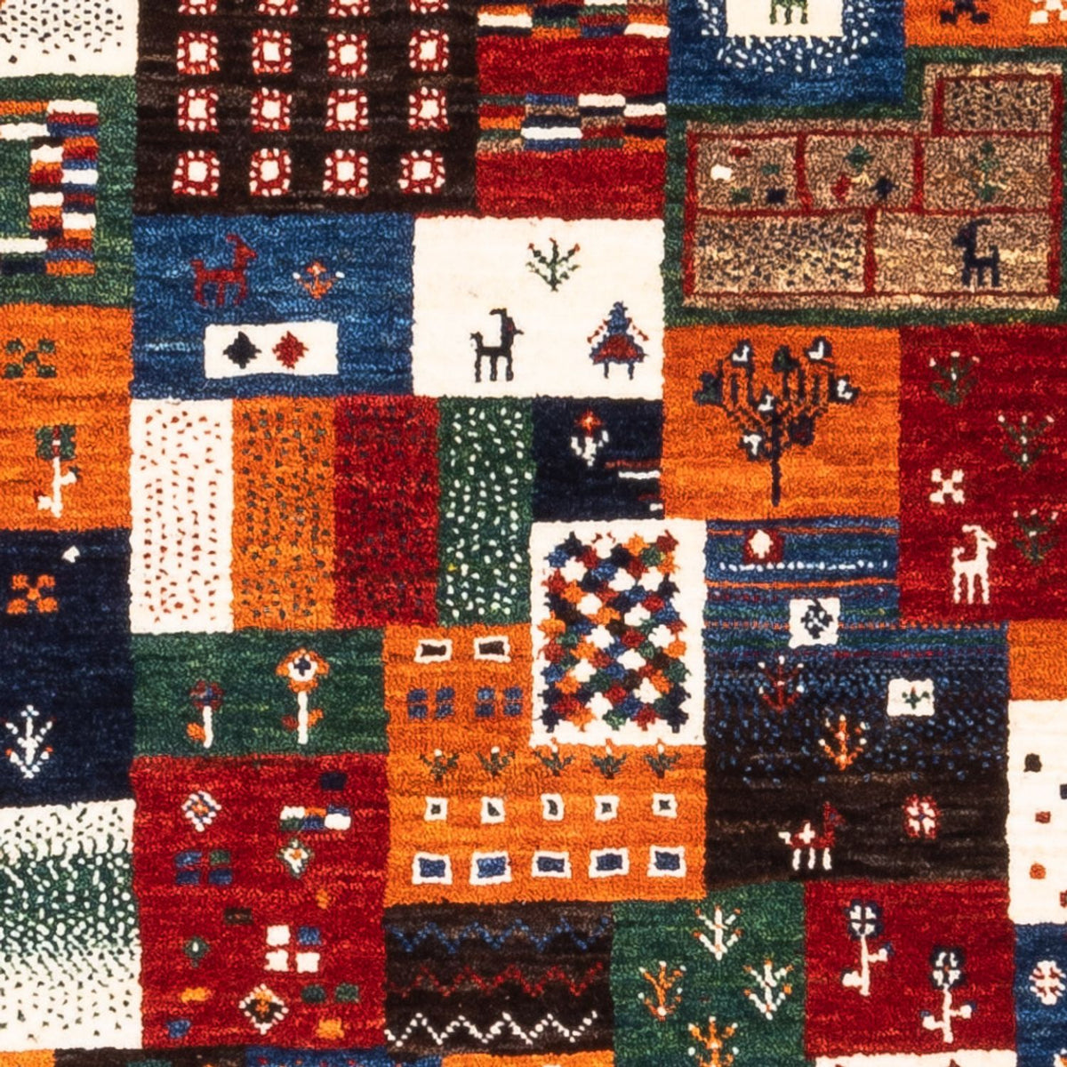 Alfombra Gabbeh - Loribaft Persa - Real - 130 x 92 cm - multicolor