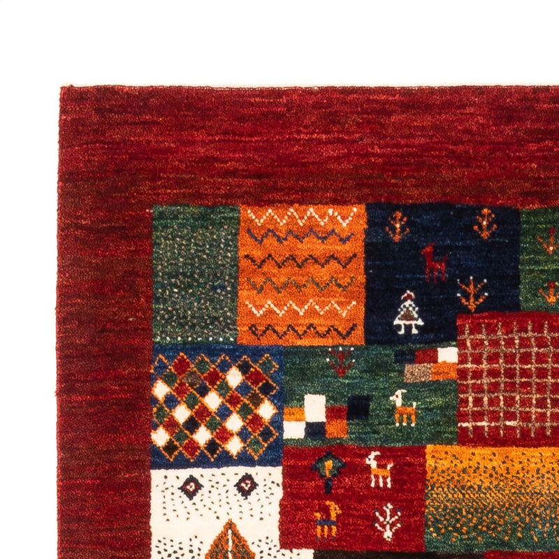 Alfombra Gabbeh - Loribaft Persa - Real - 130 x 92 cm - multicolor