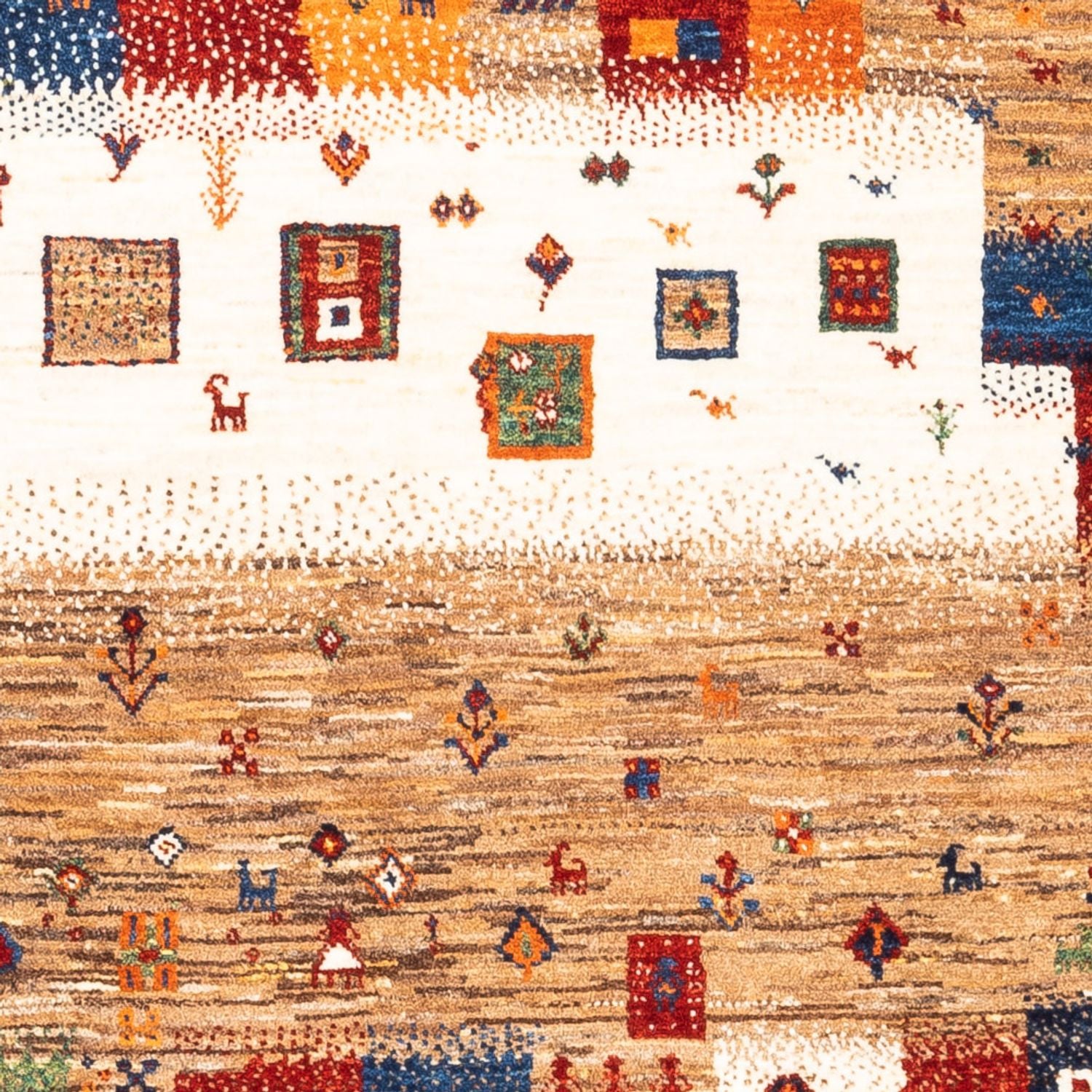 Alfombra Gabbeh - Loribaft Persa - Real - 153 x 100 cm - multicolor