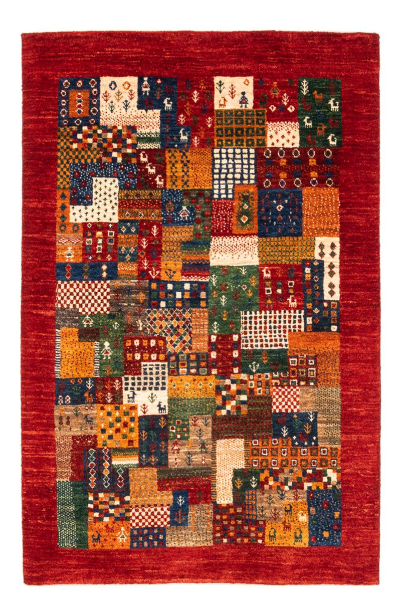 Alfombra Gabbeh - Loribaft Persa - Real - 134 x 90 cm - multicolor