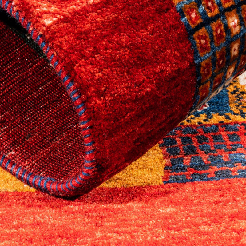 Alfombra Gabbeh - Loribaft Persa - Real cuadrado  - 123 x 110 cm - multicolor