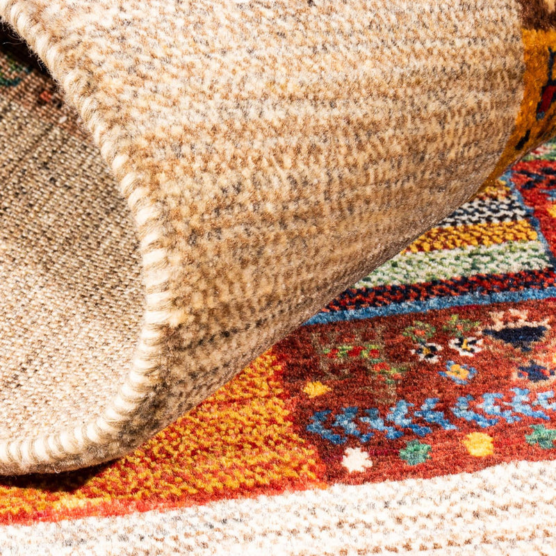 Alfombra Gabbeh - Loribaft Persa - Real - 151 x 104 cm - multicolor
