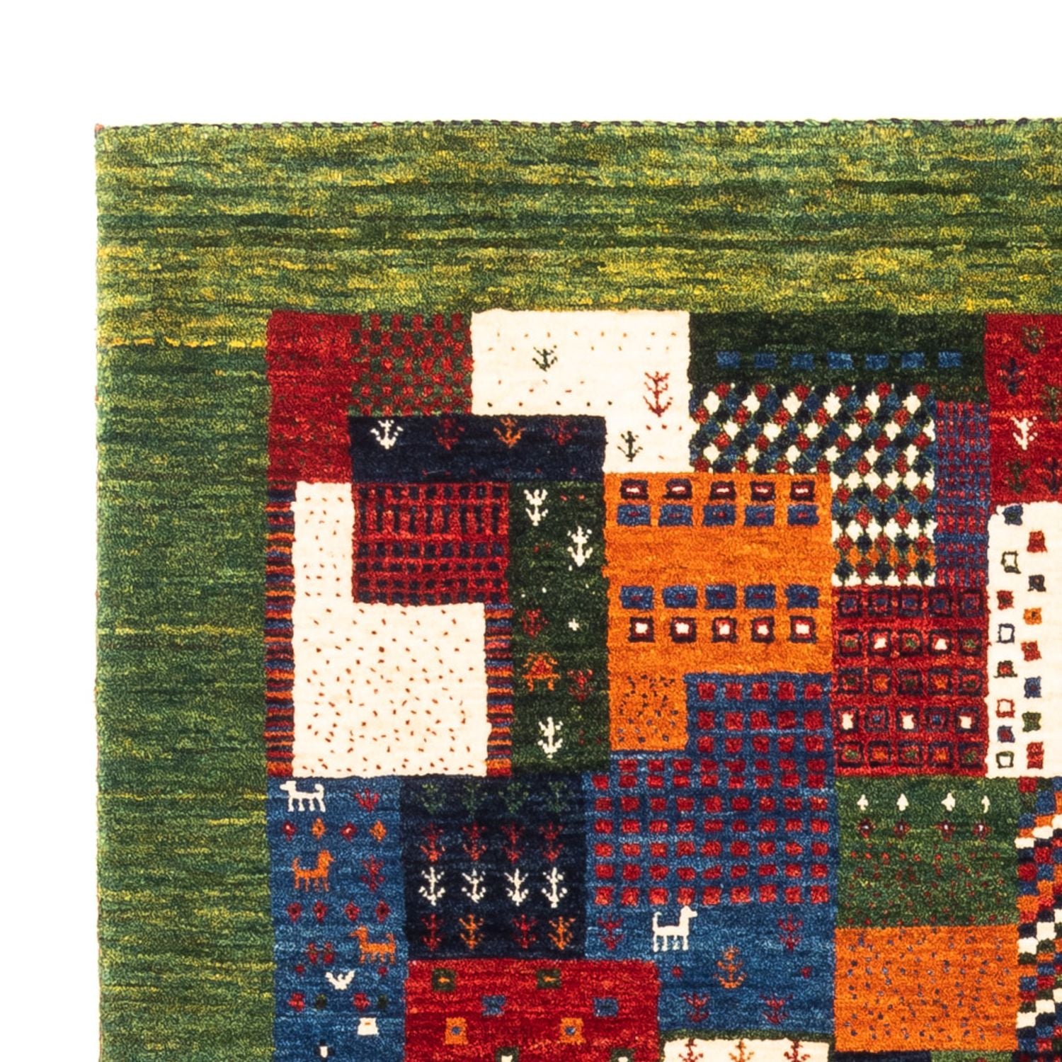 Alfombra Gabbeh - Loribaft Persa - Real cuadrado  - 129 x 120 cm - multicolor