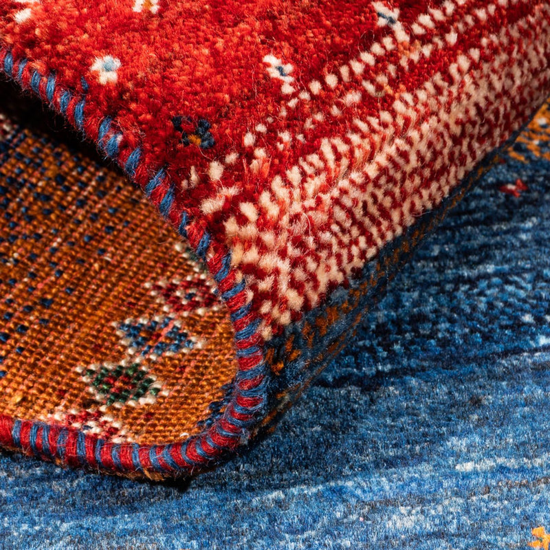 Alfombra Gabbeh - Loribaft Persa - Real - 135 x 85 cm - multicolor