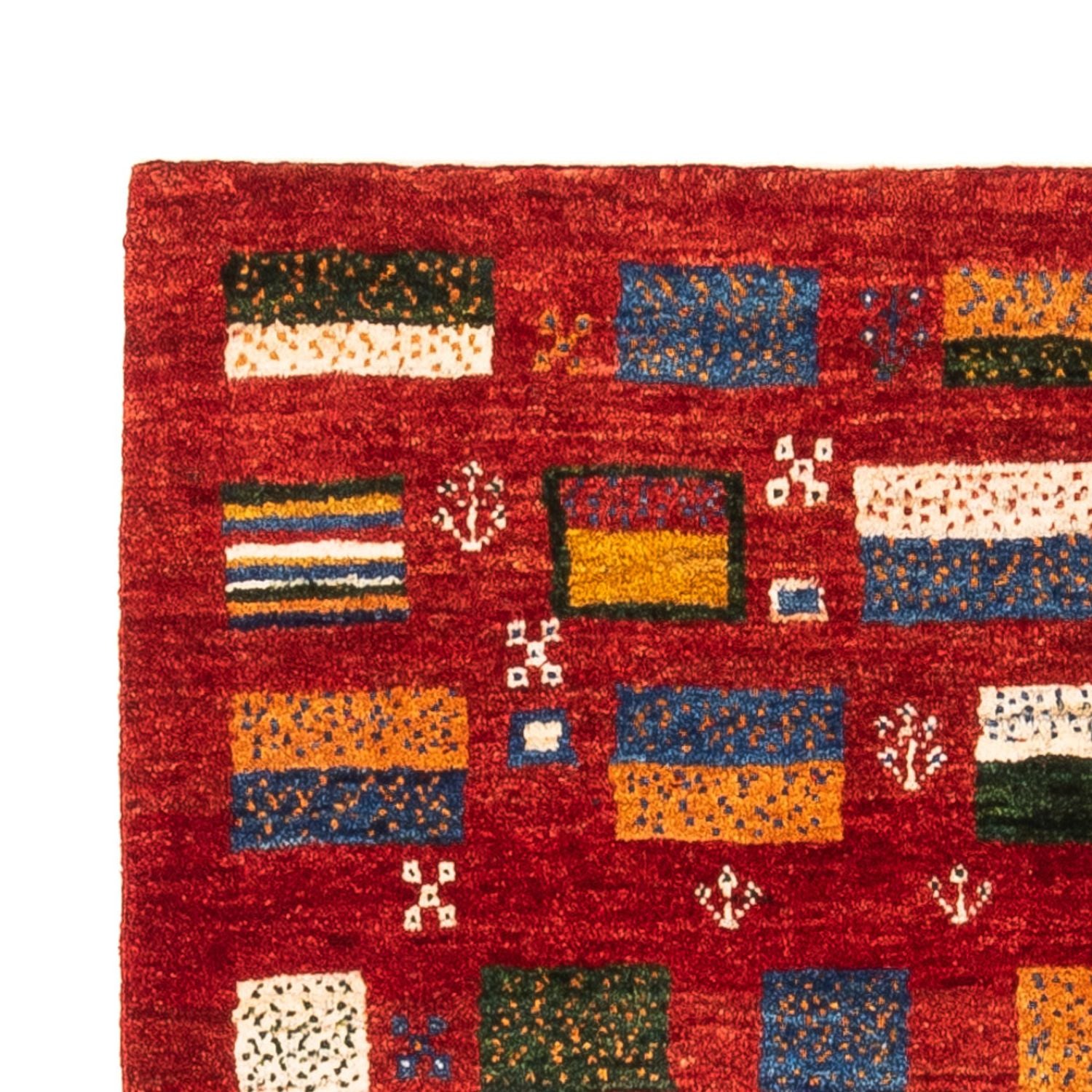 Alfombra Gabbeh - Loribaft Persa - Real - 126 x 84 cm - multicolor