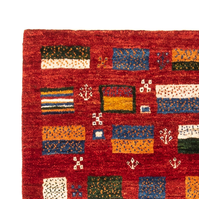 Alfombra Gabbeh - Loribaft Persa - Real - 126 x 84 cm - multicolor
