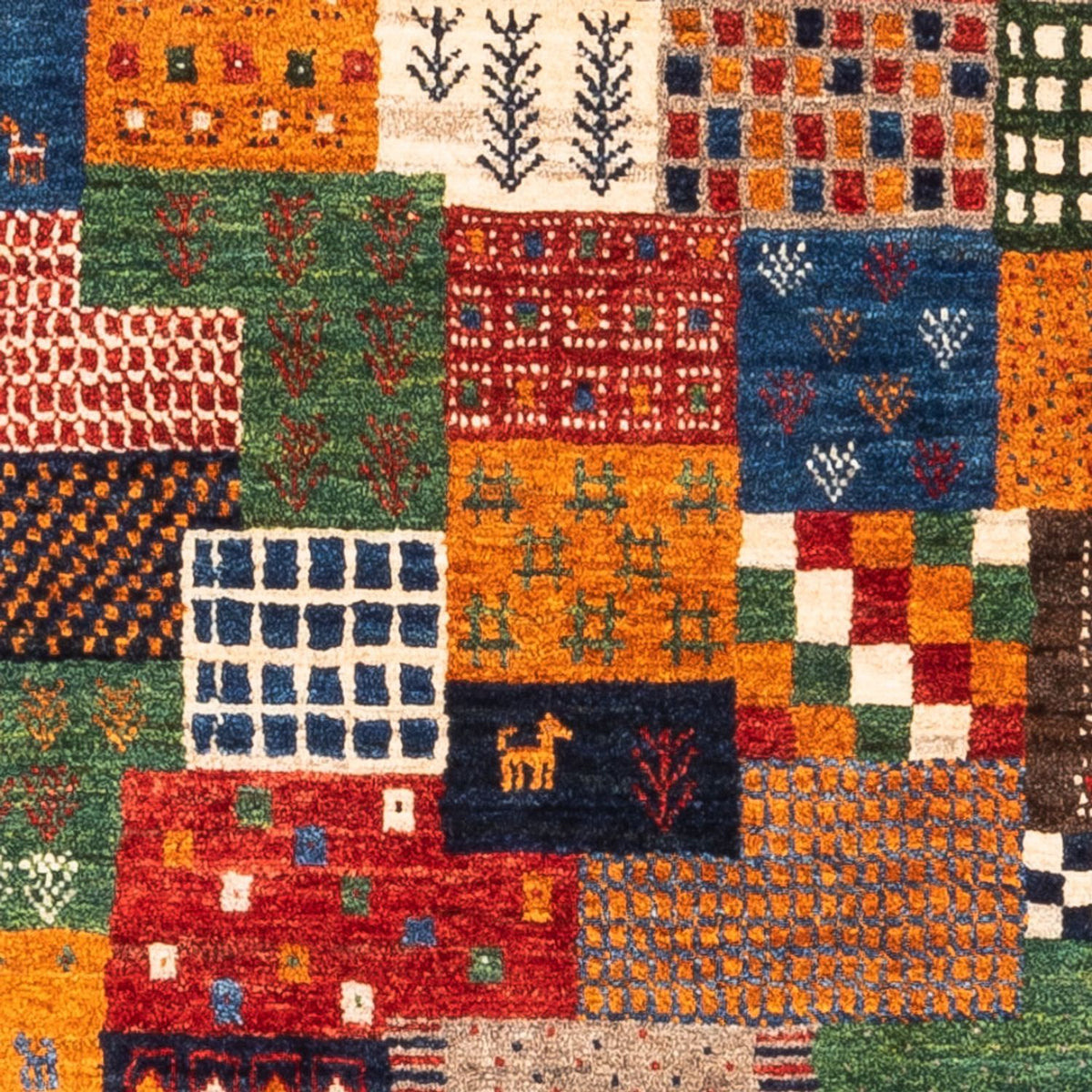 Alfombra Gabbeh - Loribaft Persa - Real - 125 x 80 cm - multicolor