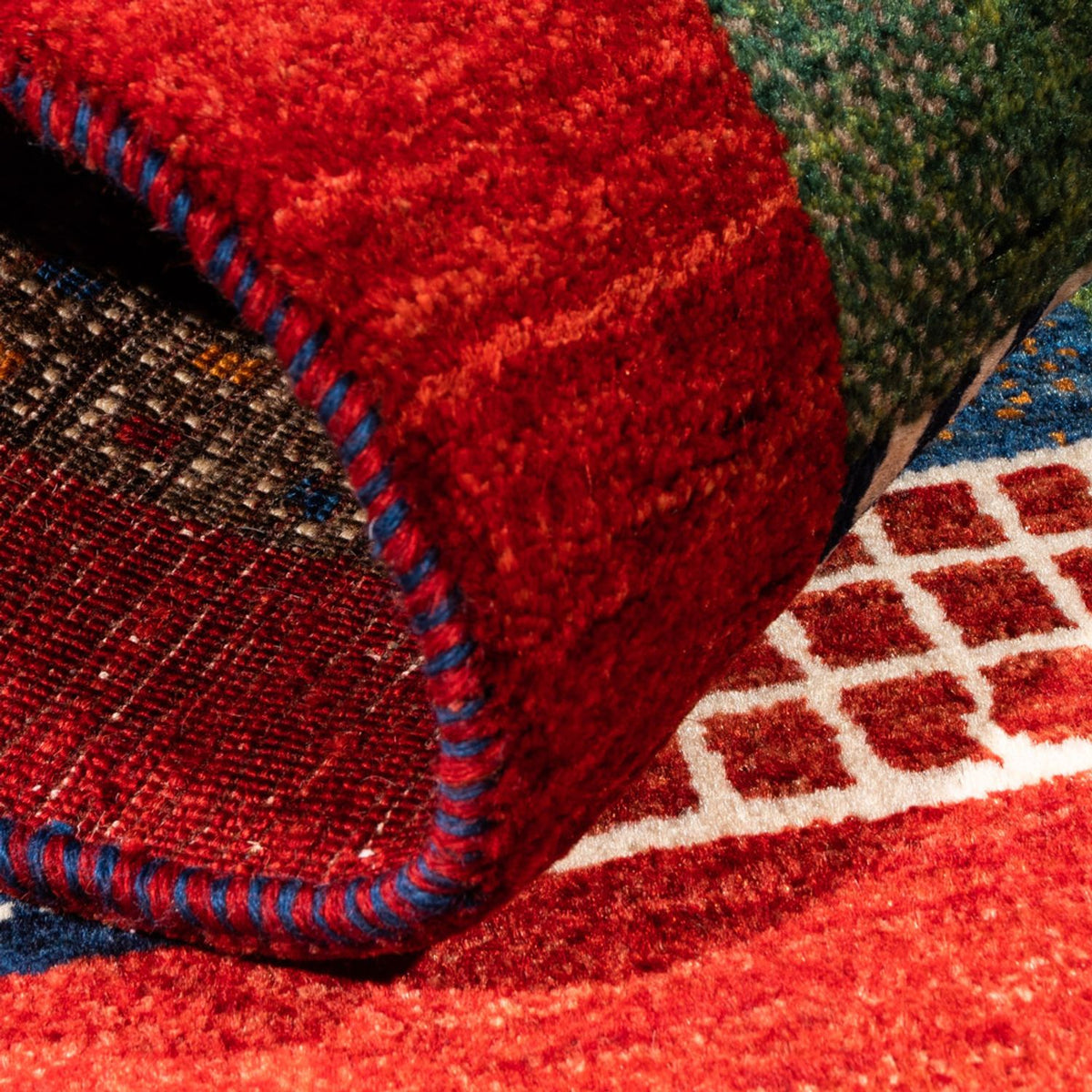 Alfombra Gabbeh - Loribaft Persa - Real - 125 x 80 cm - multicolor