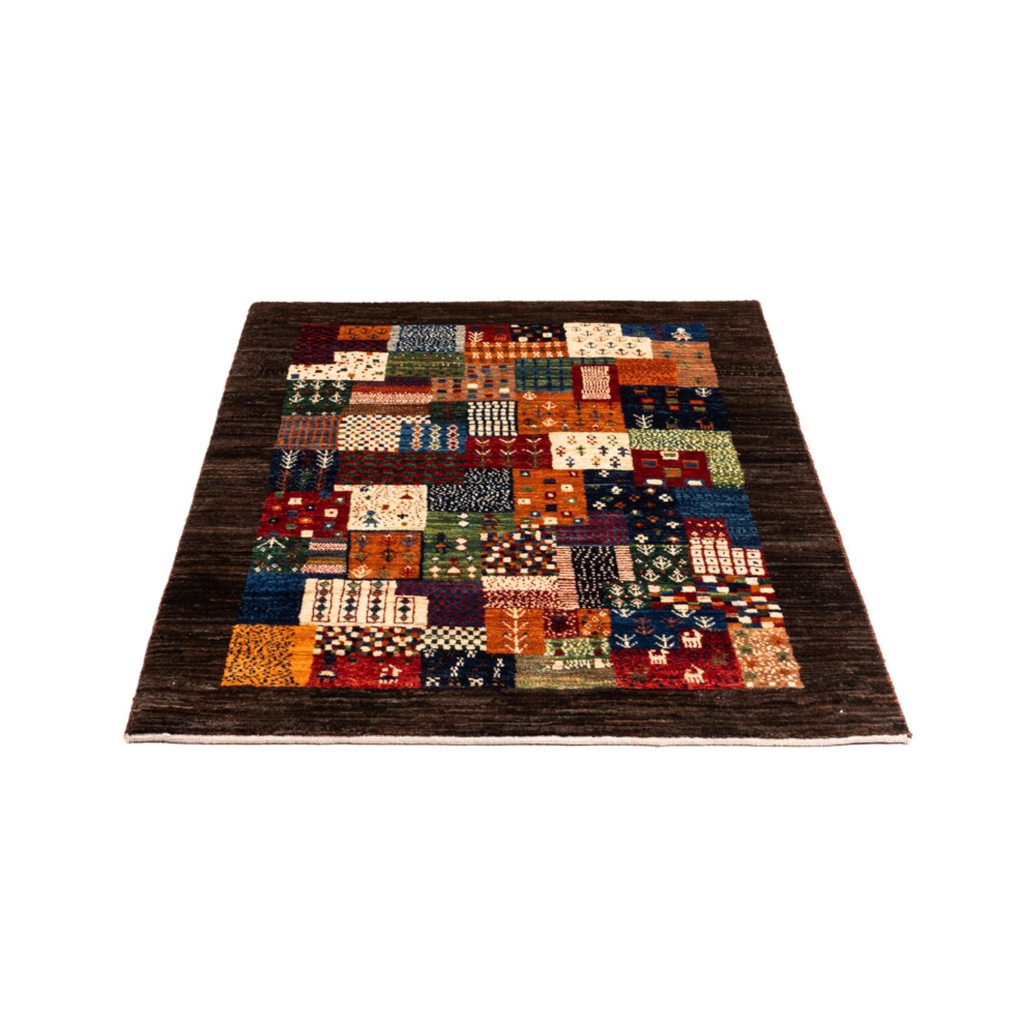 Alfombra Gabbeh - Loribaft Persa - Real - 128 x 86 cm - multicolor