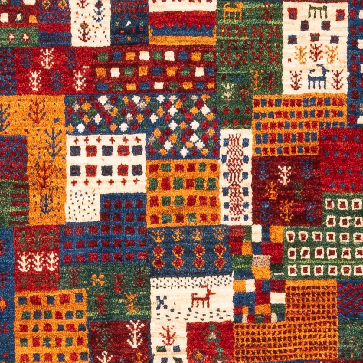 Alfombra Gabbeh - Loribaft Persa - Real - 123 x 84 cm - multicolor