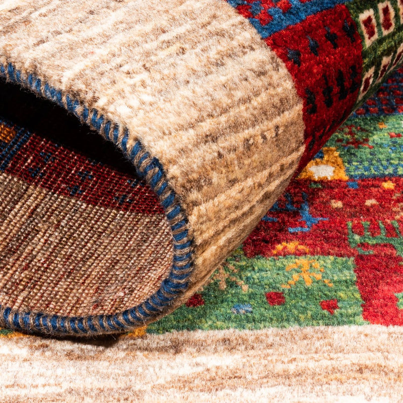 Alfombra Gabbeh - Loribaft Persa - Real - 123 x 84 cm - multicolor