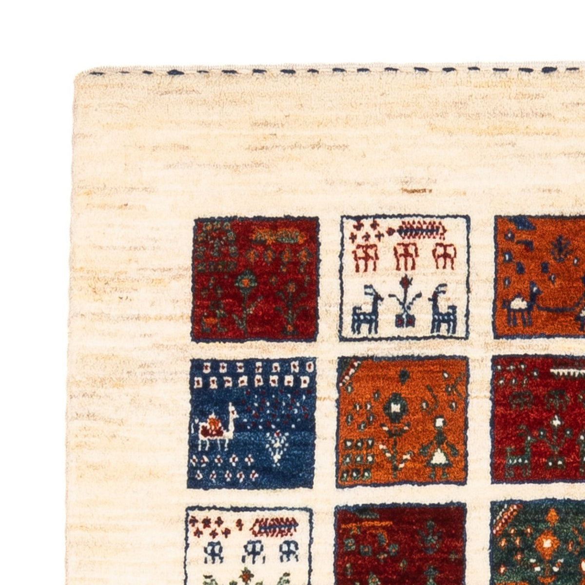 Alfombra Gabbeh - Loribaft Persa - Real - 132 x 84 cm - multicolor